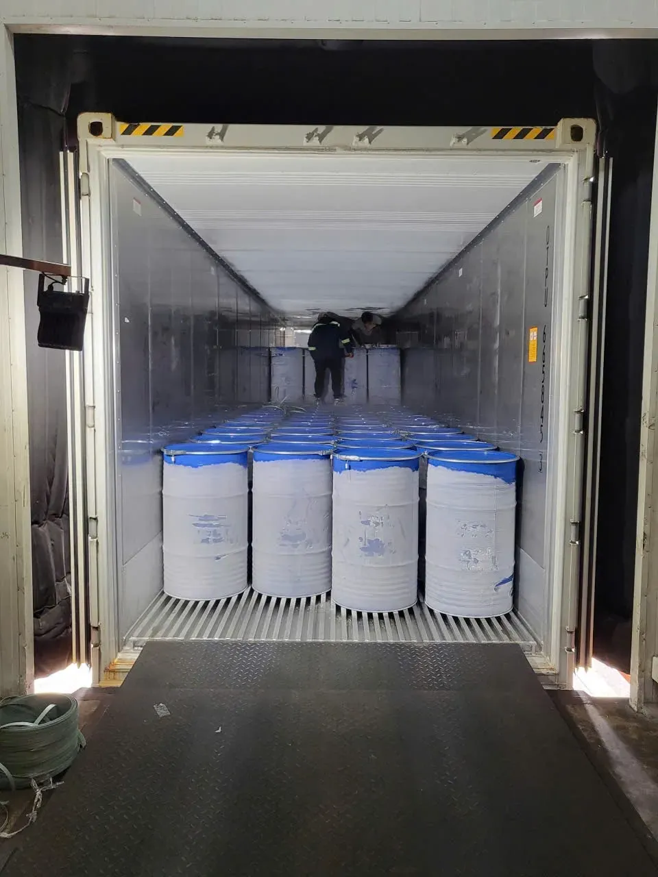 Passion fruit export batch ready — tractor pickup from farm, bottled and bagged pulp for retail and food-service buyers, 200L aseptic drums sealed, and reefer container loaded for shipment. — photo 4 of 5